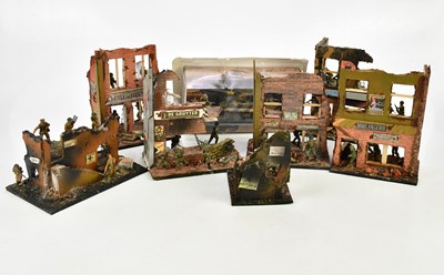 Lot 296 - A group of seven scratch built army dioramas.