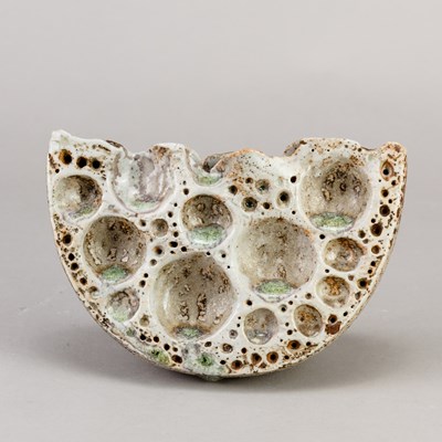 Lot 38 - ALAN WALLWORK (1931-2019); a stoneware wedge...