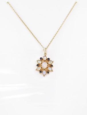 Lot 809 - A 9ct gold dainty link necklace with ring...