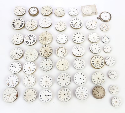 Lot 666 - A collection of fifty pocket watch movements...