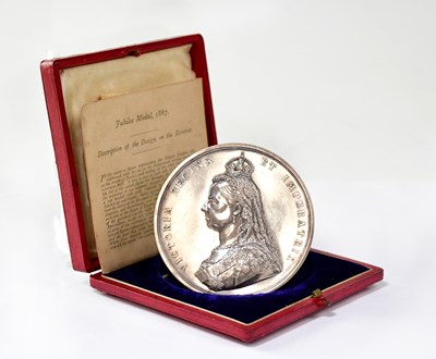 Lot 747 - A Queen Victoria Golden Jubilee 1887 silver...