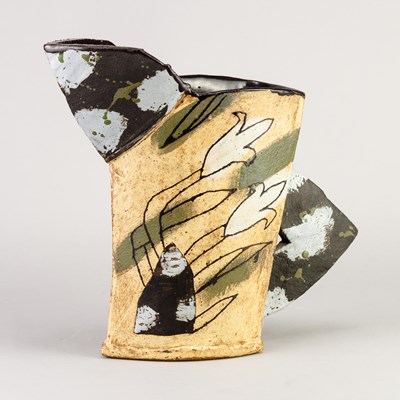 Lot 382 - JOHN MALTBY (1936-2020); a stoneware jug form...