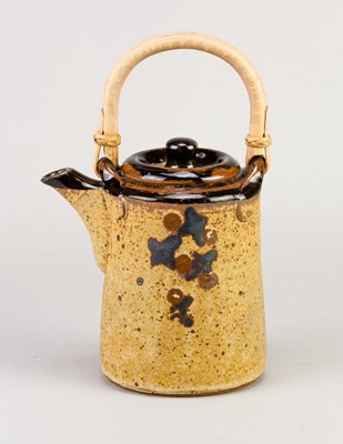 Lot 387 - JOHN MALTBY (1936-2020); a stoneware teapot...