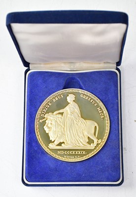 Lot 749 - A modern replica Queen Victoria £5 coin...