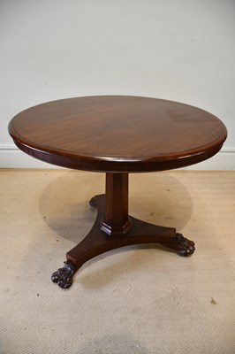 Lot 1202 - A Victorian mahogany tilt-top breakfast table...