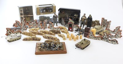 Lot 240 - A large collection of diorama figures and...