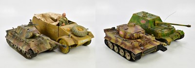 Lot 220 - A group of three radio controlled tanks...