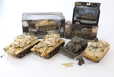 Lot 221 - FORCES OF VALOR; a collection of model tanks...