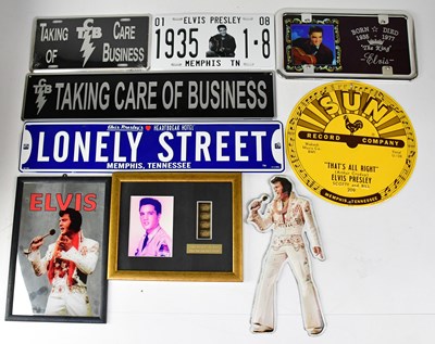 Lot 220 - A collection of Elvis Presley themed...
