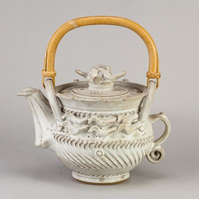 Lot 285 - IAN GODFREY (1942-1992); a stoneware teapot...