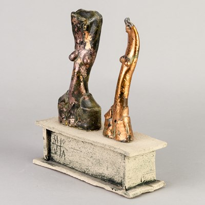 Lot 527 - MO JUPP (1938-2018); 'Standing Females', two...