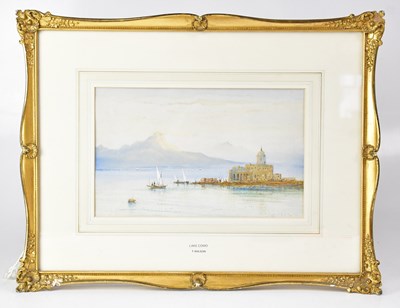 Lot 474 - T. WILSON; watercolour, 'Lake Como', signed...