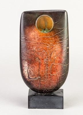 Lot 574 - PETER HAYES (born 1946); a raku bow with...