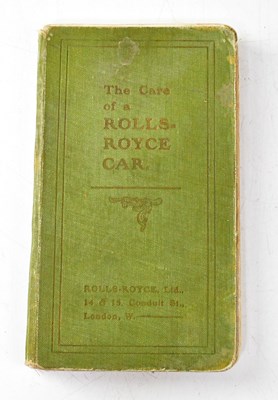 Lot 452 - ROLLS-ROYCE; 'The Care of a Rolls-Royce Car'...