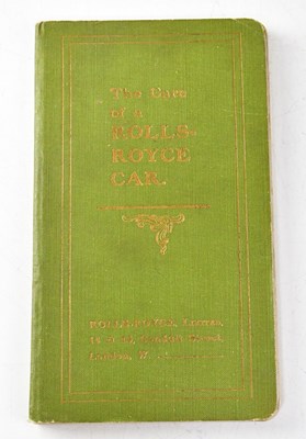 Lot 455 - ROLLS-ROYCE; 'The Care of a Rolls-Royce Car'...