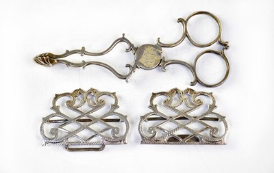 Lot 710 - A pair of Edward VII hallmarked silver buckles,...