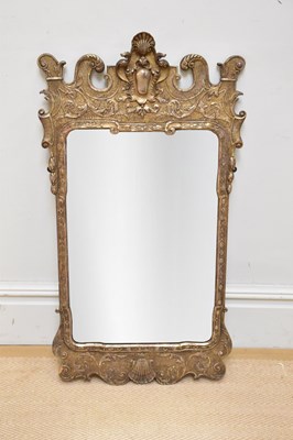 Lot 1096 - A Georgian style wall mirror with moulded...