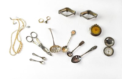 Lot 713 - Mixed silver and silver-plated items...