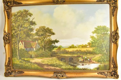 Lot 504 - GORDON LINDSAY (1936-2005); oil on canvas, men...