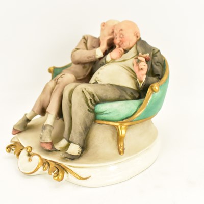 Lot 280 - GIUSEPPE CAPPE FOR CAPODIMONTE; 'The Gossips',...