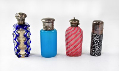 Lot 405 - Four 19th and early 20th century scent bottles,...