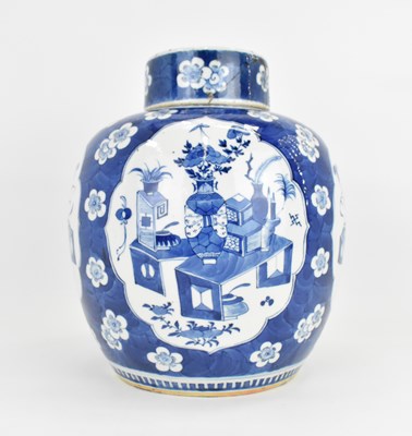 Lot 202 - A large 19th century blue and white lidded...