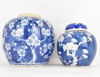Lot 226 - Two Chinese porcelain ginger jars, both with...