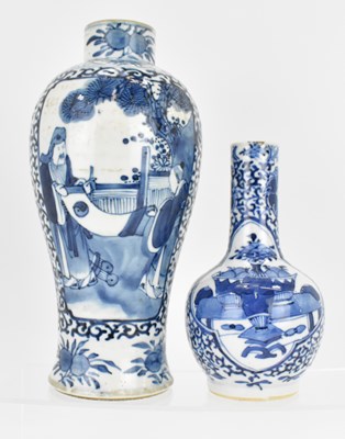 Lot 213 - Two 19th century Chinese porcelain vases, one...