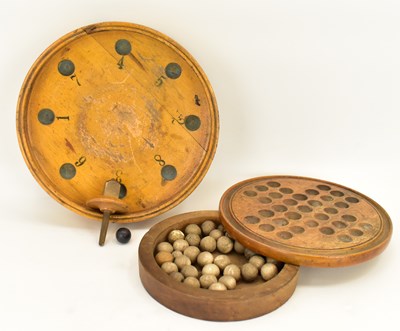 Lot 429 - Two 19th century wooden games, comprising a...