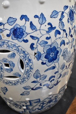 Lot 230 - Two Chinese blue and white ceramic garden...