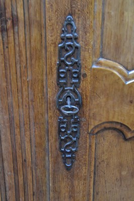 Lot 177 - A reproduction armoire with moulded cornice...