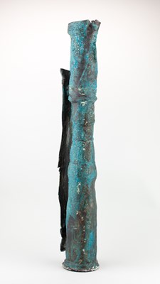 Lot 110 - COLIN GORRY (born 1952); a very tall stoneware...