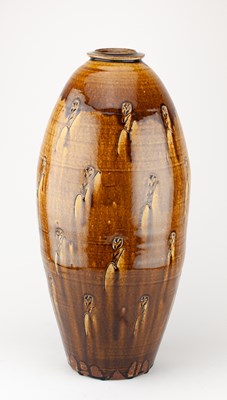 Lot 446 - MIKE DODD (born 1943); a very tall stoneware...