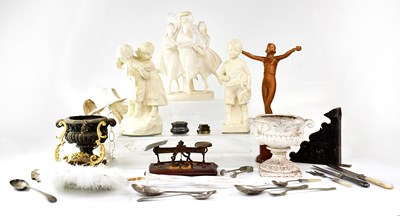 Lot 428 - A collectors' lot to include an alabaster...