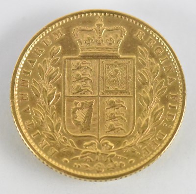 Lot 885 - A Victoria 1871 shield back full sovereign.