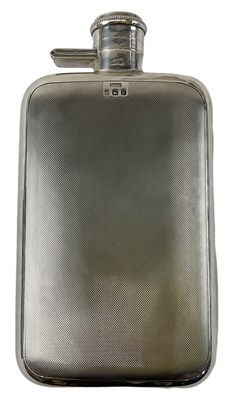 Lot 647 - A George VI hallmarked silver flask with...