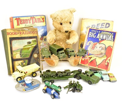 Lot 645 - Vintage toys to include a pre-1950s mohair...