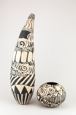 Lot 83 - CAROLYN GENDERS (born 1957); a tall white...