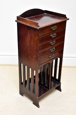 Lot 195 - An Edwardian mahogany five drawer music...