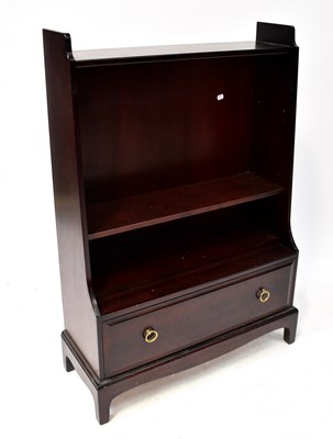 Lot 55 - STAG; a bookcase with single drawer beneath...