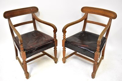 Lot 107 - PORT OF LIVERPOOL; a pair of Regency oak open...