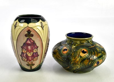 Lot 2257 - RACHEL BISHOP FOR MOORCROFT; a squat vase...