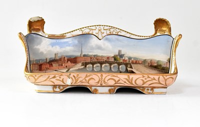 Lot 348 - WORCESTER CHAMBERLAIN; a porcelain ink stand...