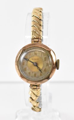 Lot 930 - BUREN; a 9ct yellow gold lady's wristwatch on...