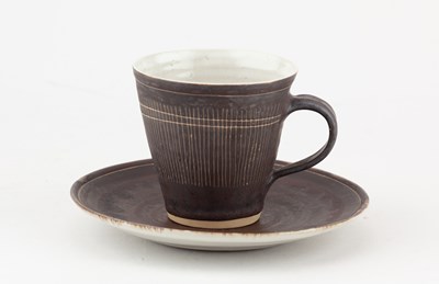 Lot 388 - LUCIE RIE (1902-1995); a stoneware cup and...