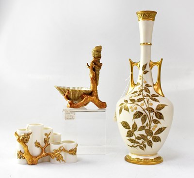 Lot 350 - ROYAL WORCESTER; four items, comprising a...