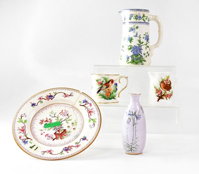 Lot 353 - ROYAL WORCESTER; five pieces of porcelain,...