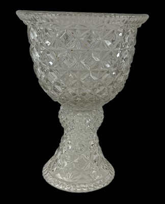 Lot 504 - A cut glass bowl on stand (af), diameter...