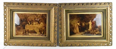 Lot 191 - A pair of late Victorian gilt framed...