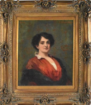 Lot 172 - A OSBORNE MOORE; oil on canvas, portrait of a...